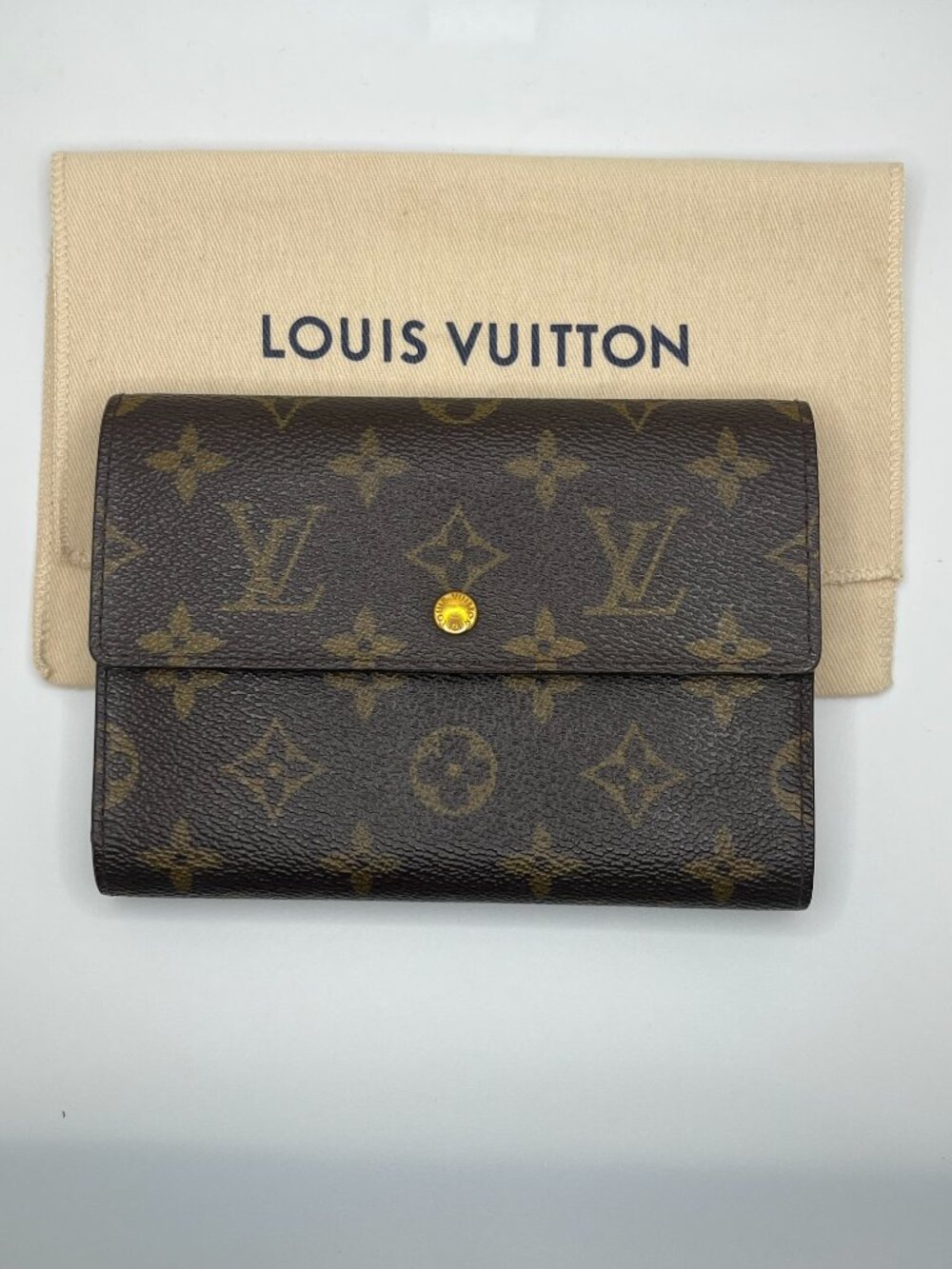 Vintage LV Louis Vuitton Monogram Porte-Tresor Etui Papier Wallet